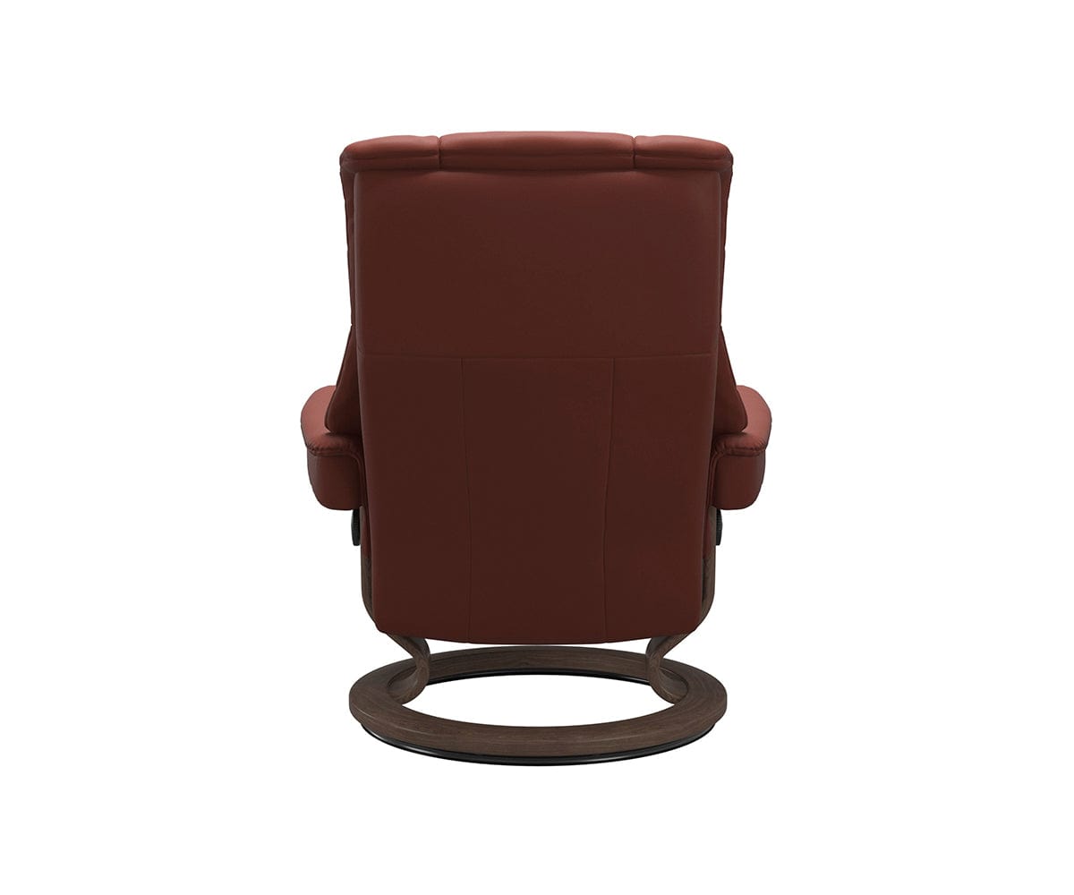 Stressless® Mayfair Recliner & Ottoman - Dark Henna