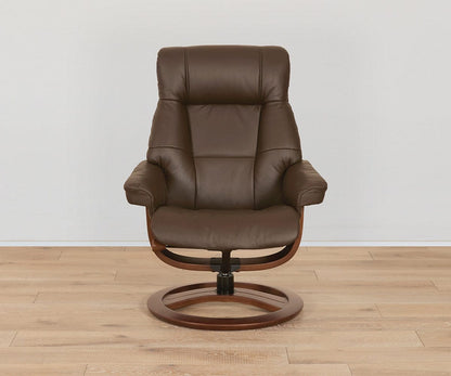 Aksel Leather Recliner & Ottoman